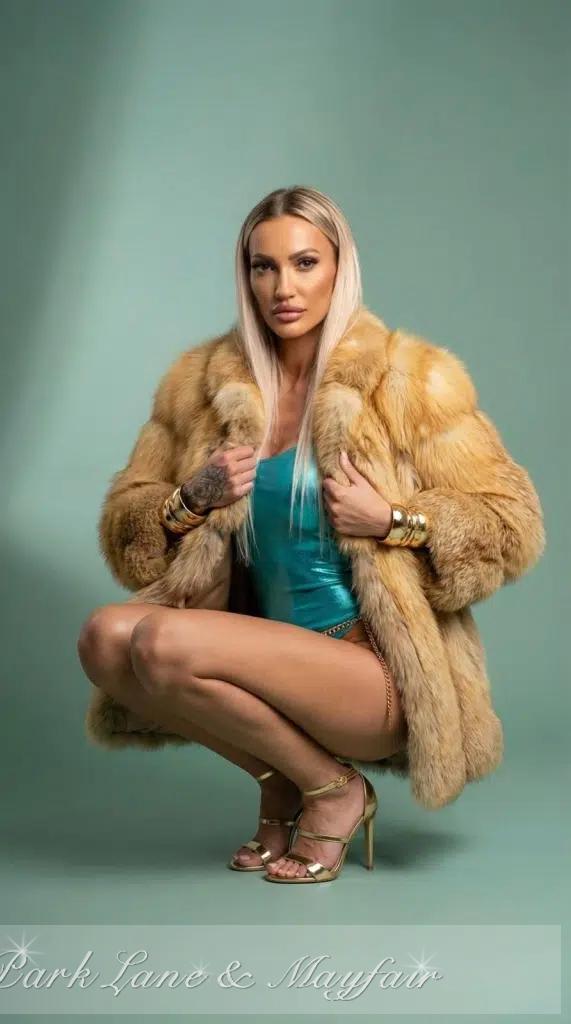 This image of Faye beautifully highlights her mysterious smile and captivating eyes.