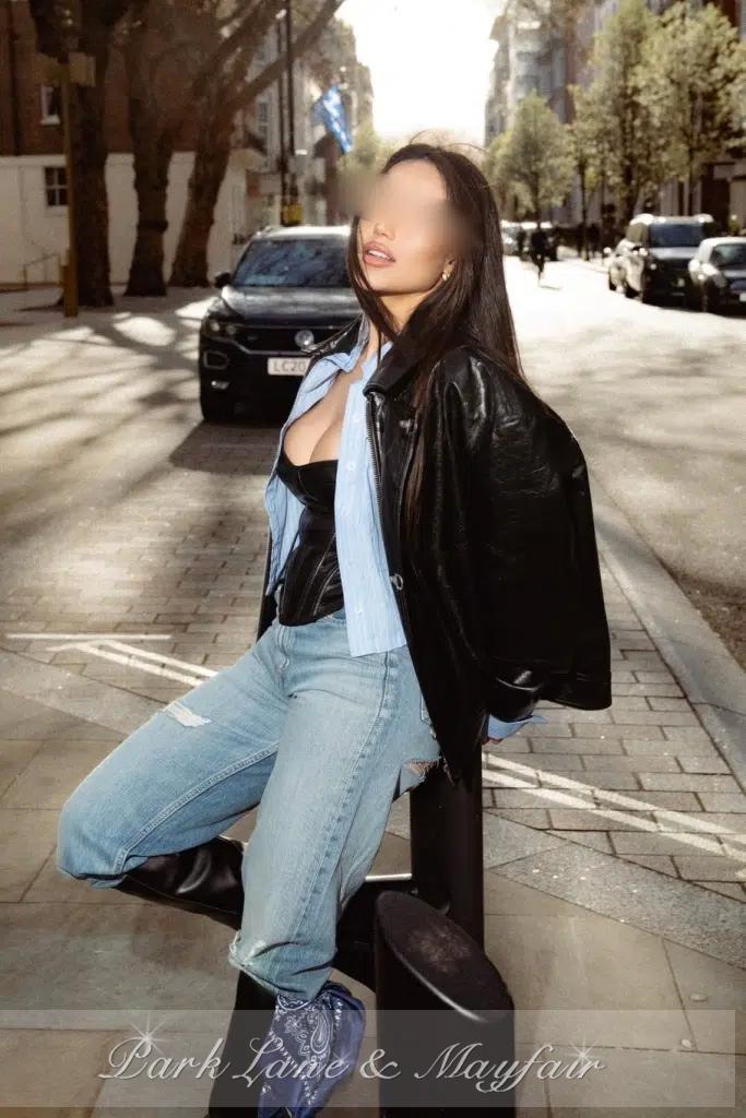 Noelle wears a stunning outfit that beautifully reflects her vibrant, cheerful personality.