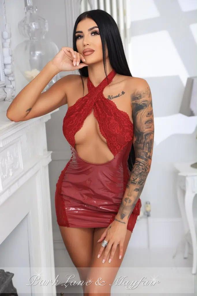 Vicky wears a beautiful outfit that reflects her bright, joyful personality.